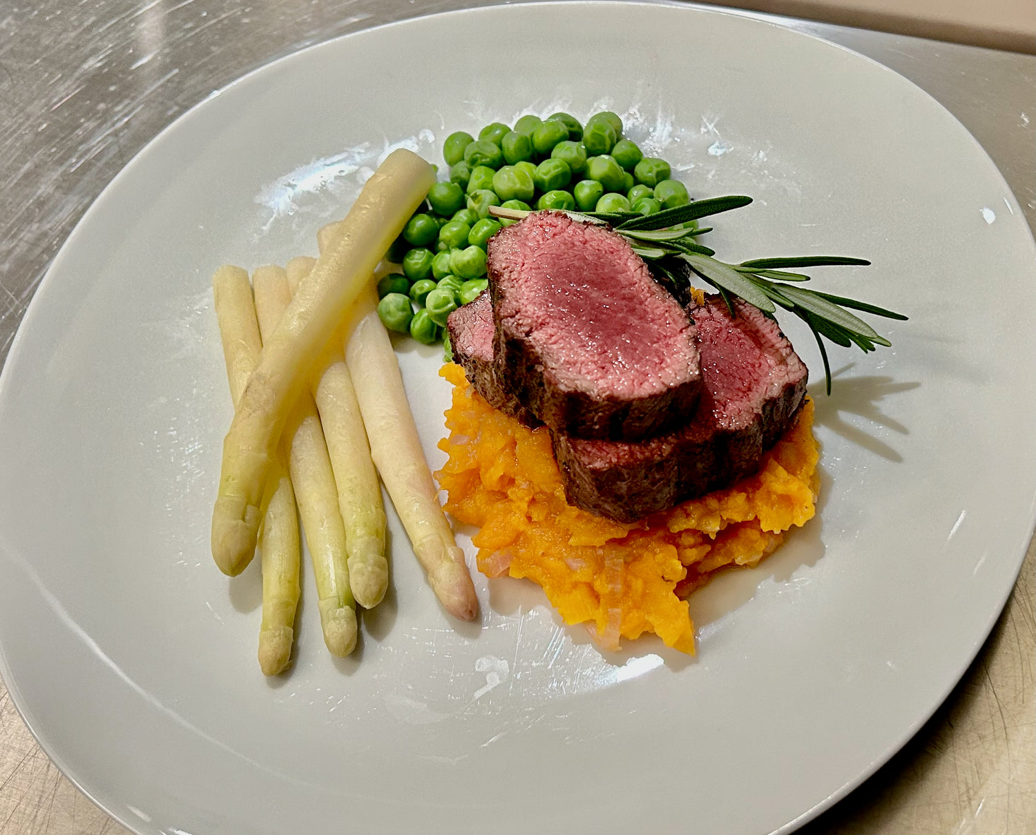 BBQ Lamb with lemon sweet potato