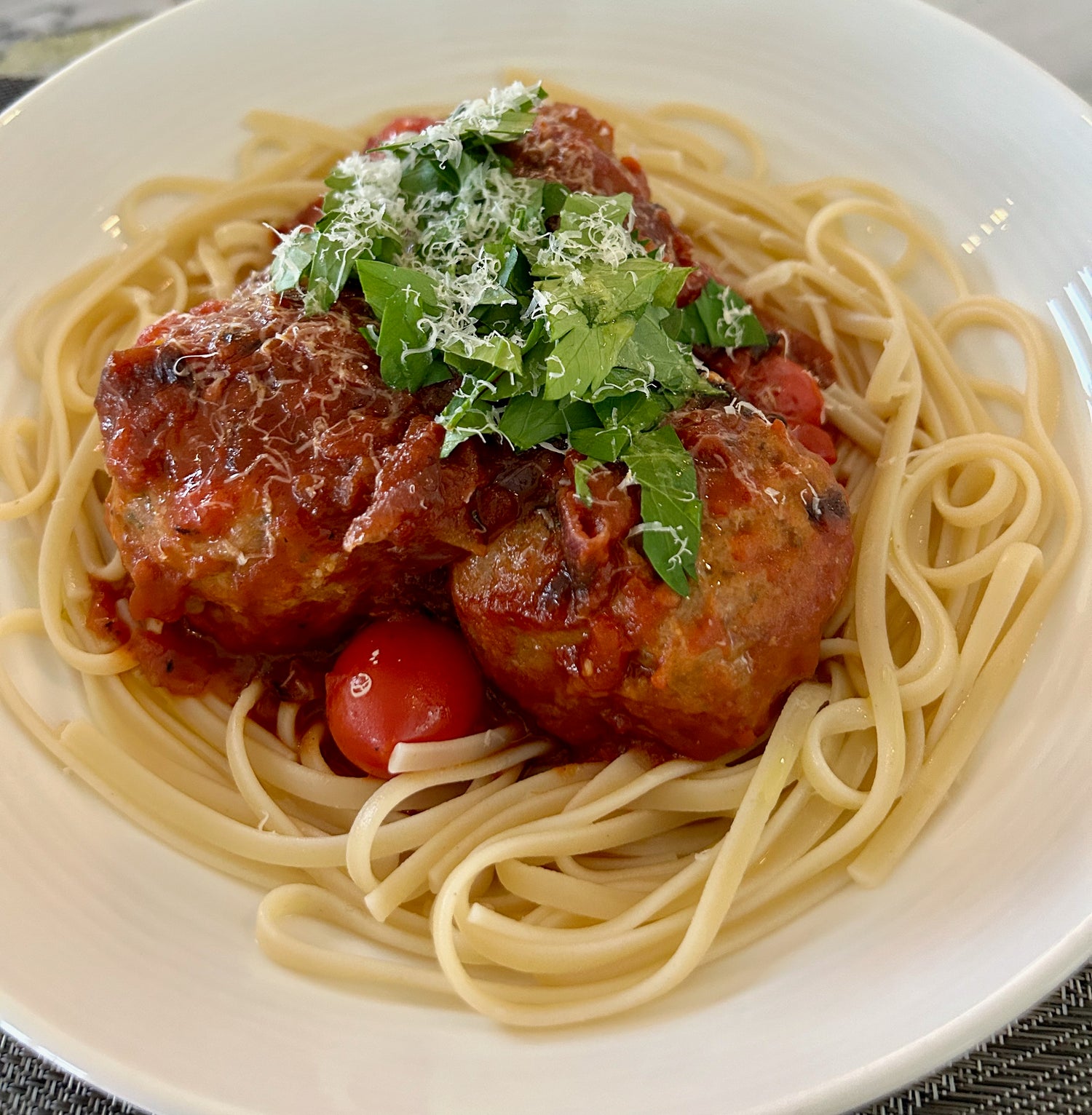 Turkey meatballs in rich tomato sauce