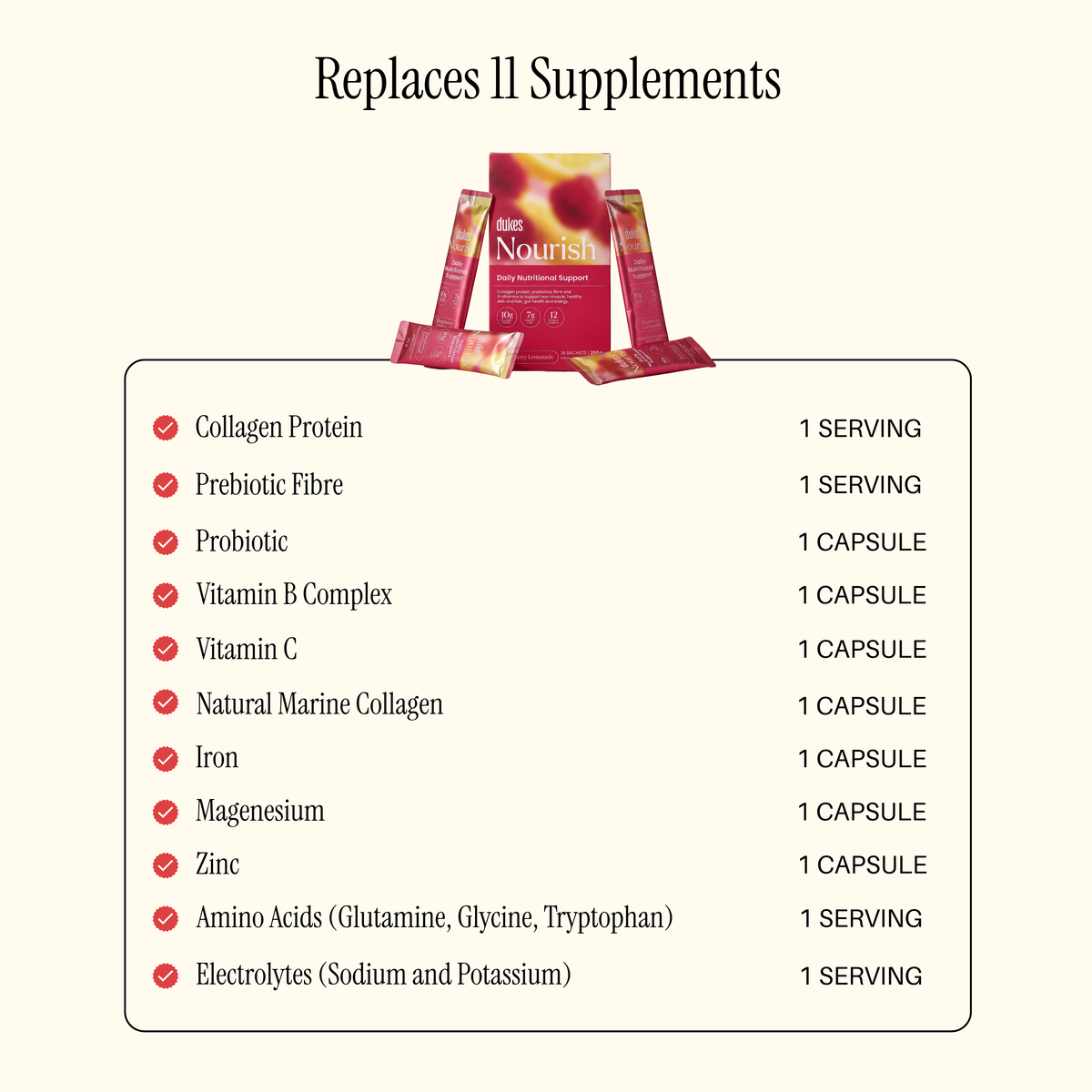 Nourish Collagen, 28 Sachets